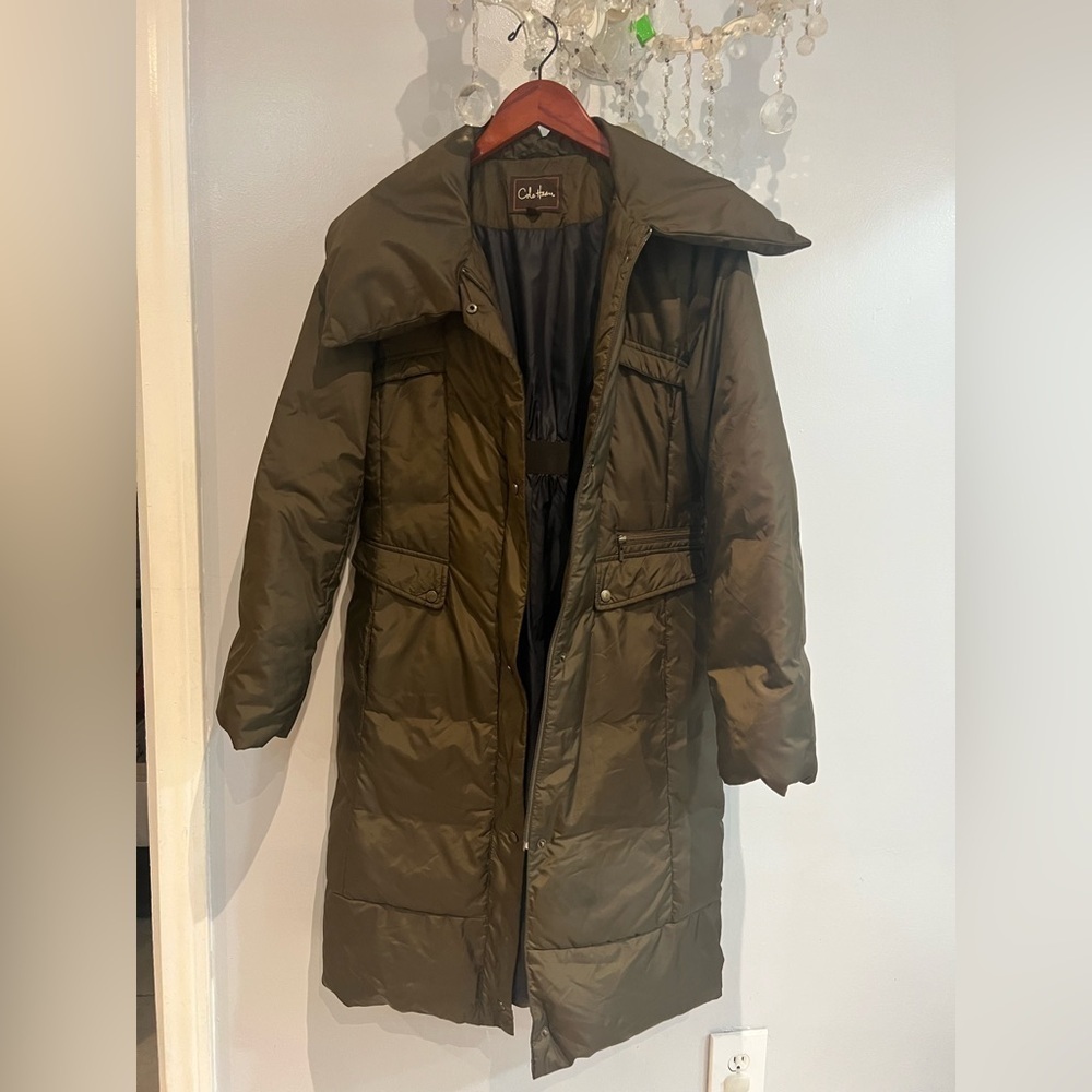 Cole Haan Olive Green Puffer Coat